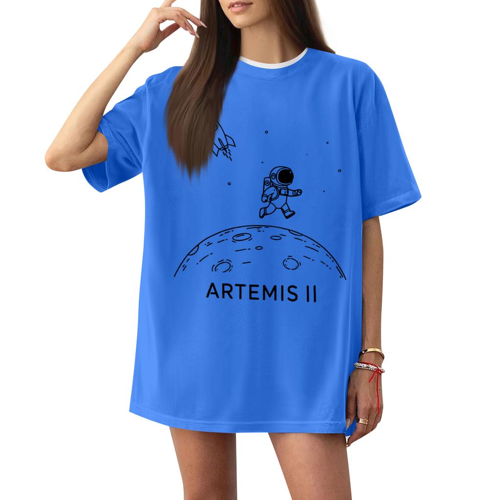 Women's Casual Printed T-Shirt Round Neck Pullover Short Sleeve Top