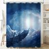 Futuristic Space Scene Waterproof Bathroom Shower Curtain Decoration for Kids Room Home Decor Modern Bath Liner