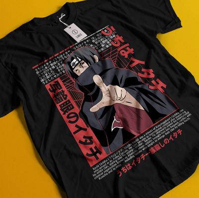 Itachi Uchiha T-Shirt Naruto Tshirt Jiraya Shirt Madara Kakashi Sharingan Sasuke