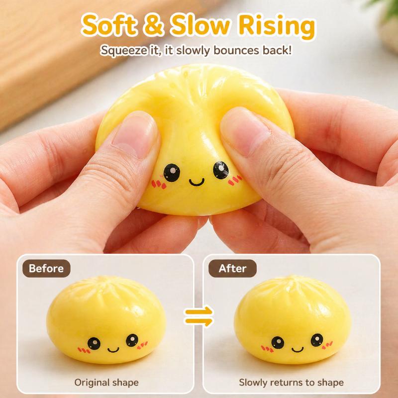 Kawaii Squishy Dumpling Advent Calendar Blind Box, Squeeze Stress Relief Toy, Kids Birthday Gift Decor Anti-Anxiety Squishies