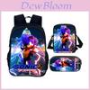 Conjunto de Mochila Escolar Sonic The Hedgehog 2 Com Poliéster Resistente à Água Para Escola e Viagem