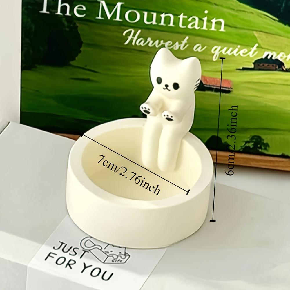 A Candle Holder, DIY Handmade Storage Box, Cute Kitten Candle Holder, Desktop Decoration, Mother's Day, Valentine's Day, Labor Day Gifts