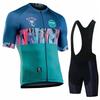Mens Cycling Jersey Set With Straps Short Sleeve Slim Fit Bike Wear