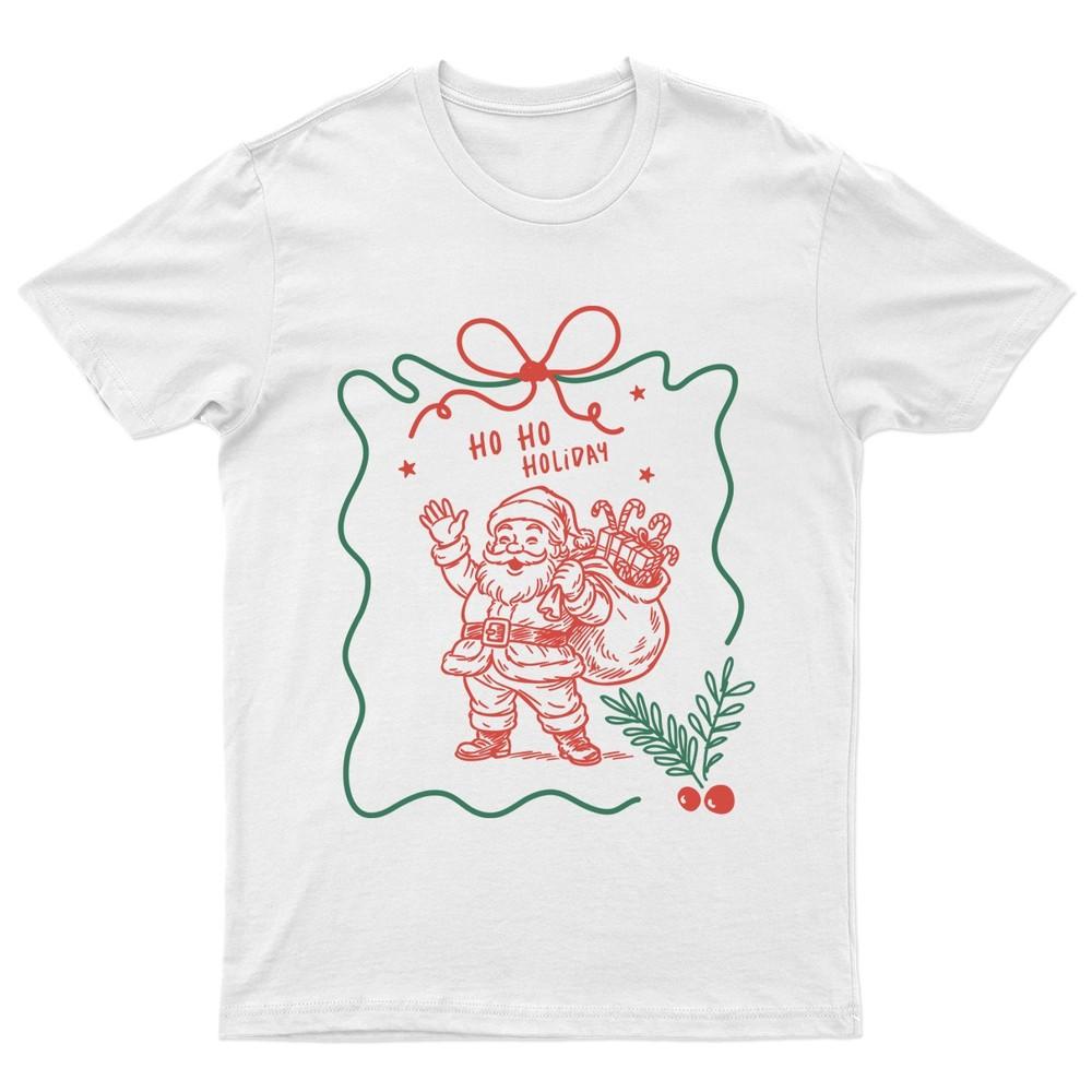 Ho Ho Holiday Christmas Santa Claus Unisexs Unisexs Graphic Tee