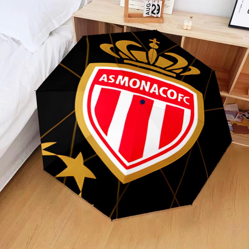 1PC Football Monaco Printed Umbrella Folding Umbrella, Automatic Umbrella 8-Frame for Travel, Camping Fan Gifts Christmas Gifts