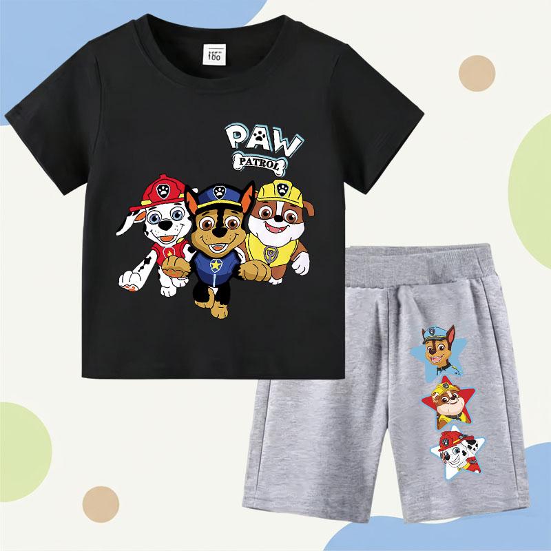 Summer New Clothing Set Children's Short Sleeve Top and Shorts Two-Piece Set Casual Clothing
