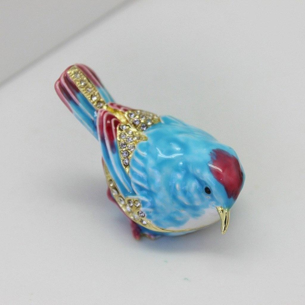 Multifunctional Sparrow Shaped Hinged Jewelry Holder Elegant Display Case for Small Accessories Rings and Earrings Box