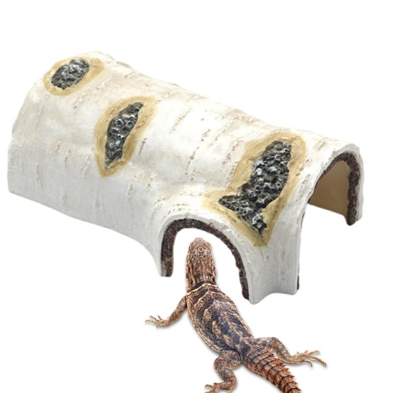 Aquariums Decorations Resin Tree Bark Fishtanks Landscape Cave Hideaways House for Turtles Reptiles Fish Safe Landscaping