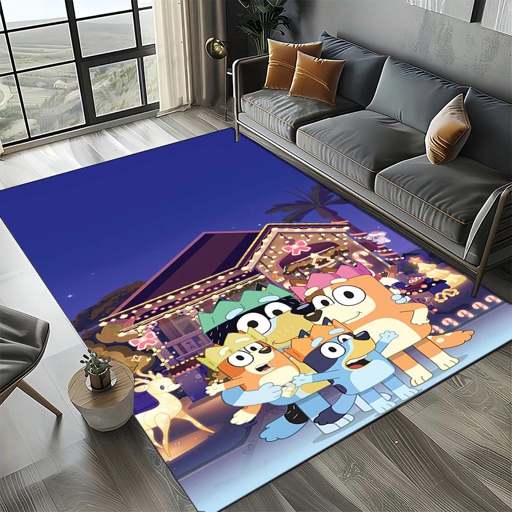 27 Style New B-Blueys Family Cartoon Dog Carpet Rug for Living Room Bedroom Home Sofa Decoration,Kids Play Non-slip Floor Mat