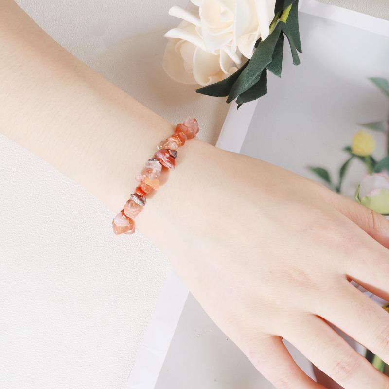 Agate Crystal Bracelet - Hot Selling Fashion Colorful Crushed Stone Stretch Bracelet (european & American Style)