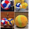 Seat Cushion Soft Furry Fabric Sports Throw Pillow Realistic Volleyball Shape Stuffed Cushion For Work Home Relaxation