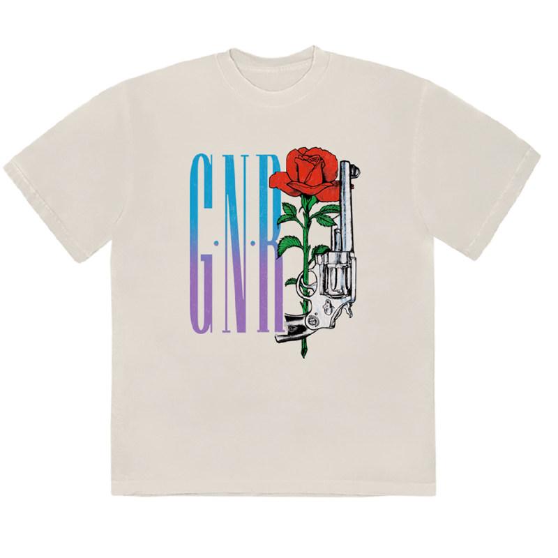 Pop 2026 Neues Design GUNS N ROSES Band Herren Retro Locker Ärmeliges T-Shirt