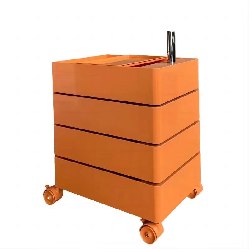 Nordischer rotierender Aufbewahrungsschrank: Verstellbarer Nachttisch & Kosmetik-Organizer