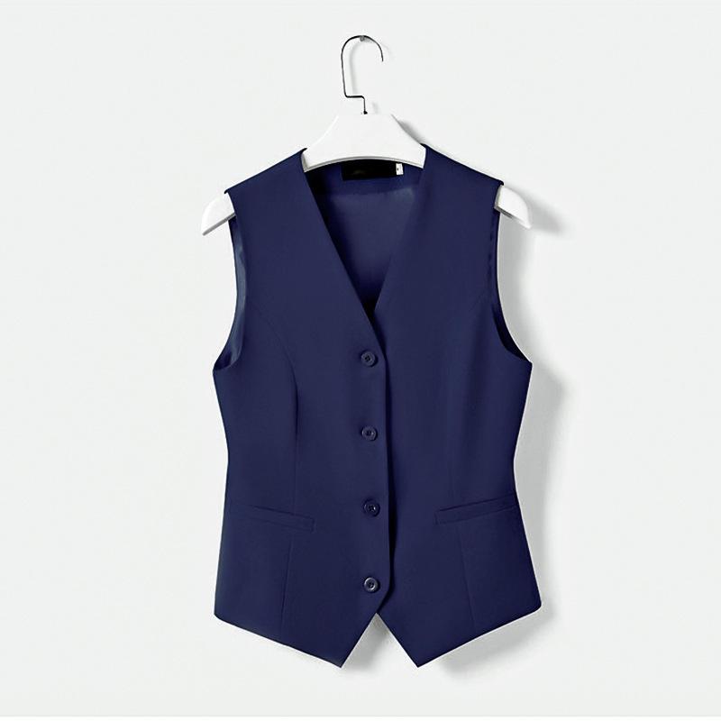

Navy Blue Women s Sleeveless Professional Office Vest L