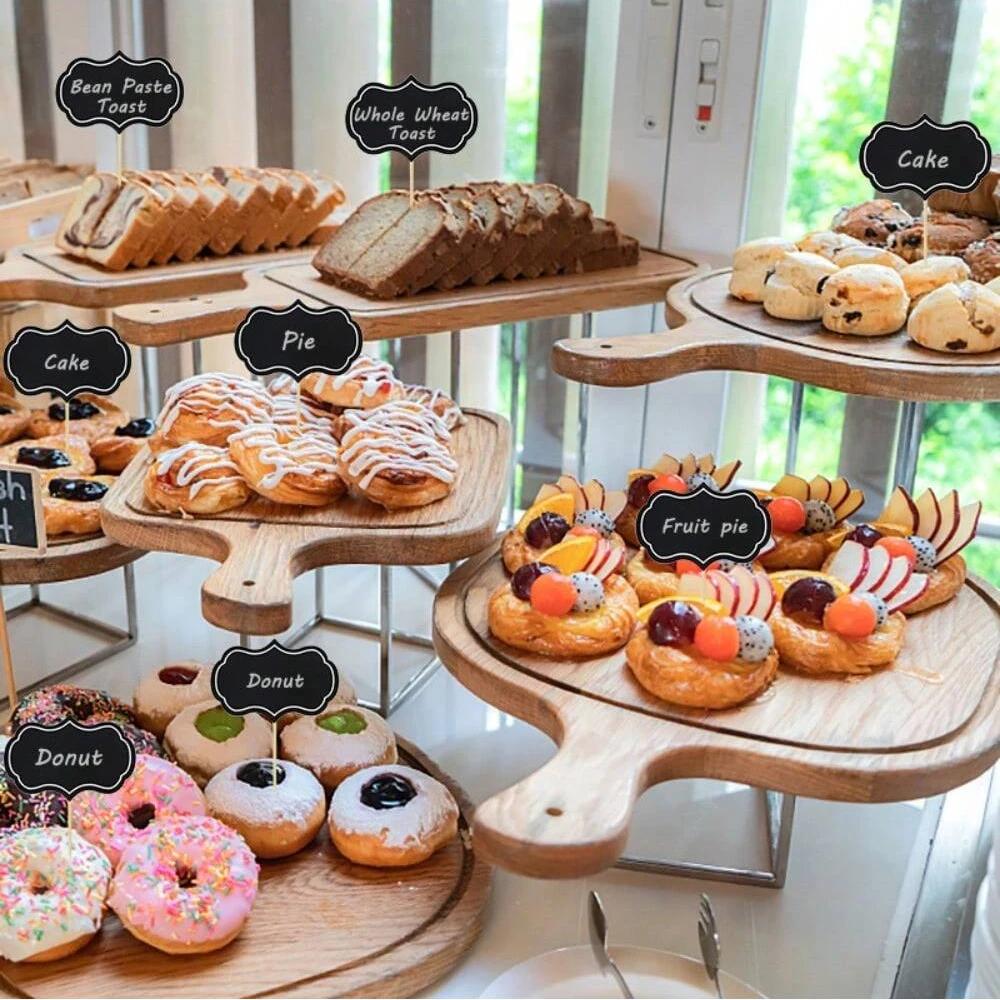 24 stuks Krijtbord Karton Bericht Leisteen Visitekaarthouder Memo Label Tafelnummer Prijs Voor Huis Restaurant Feest