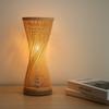 JOYINLED Japanese Style Bamboo Table Lamp 15x35CM Handmade Spire Vase Desk Light E27 Bedside Lamp for Bedroom Study EU/US Plug