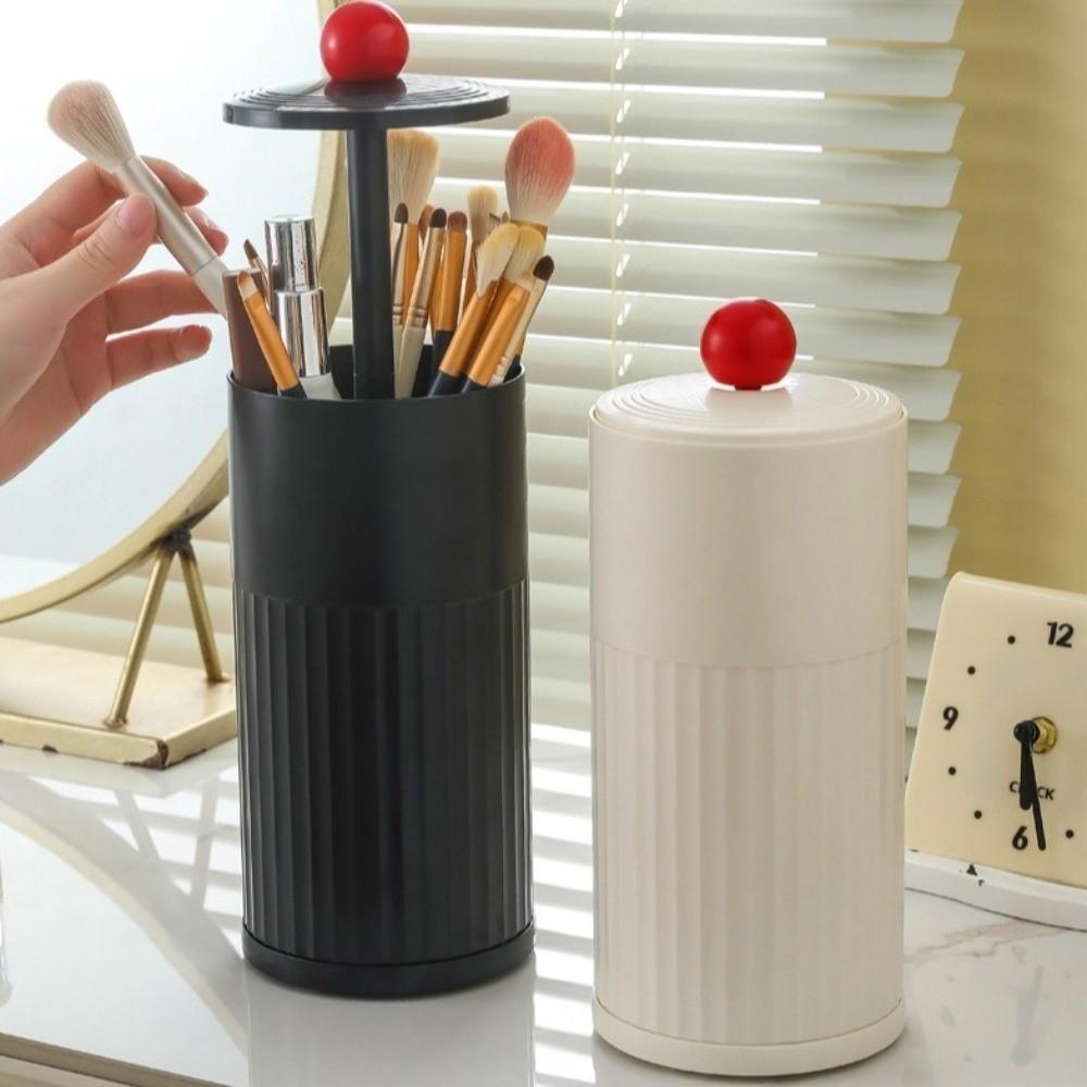 Automatic Lifting Makeup Brush Storage Box Plastic Makeup Brush Holder  Desktop Use