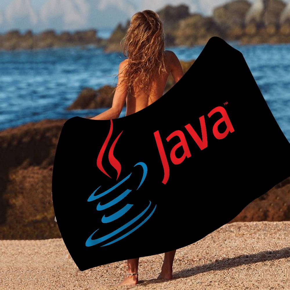 Логотип J-Javas Пляжное полотенце Цветные банные полотенца Для девочки Микрофибра Быстросохнущие На заказ Без песка Пляж Йога Спа Бассейн