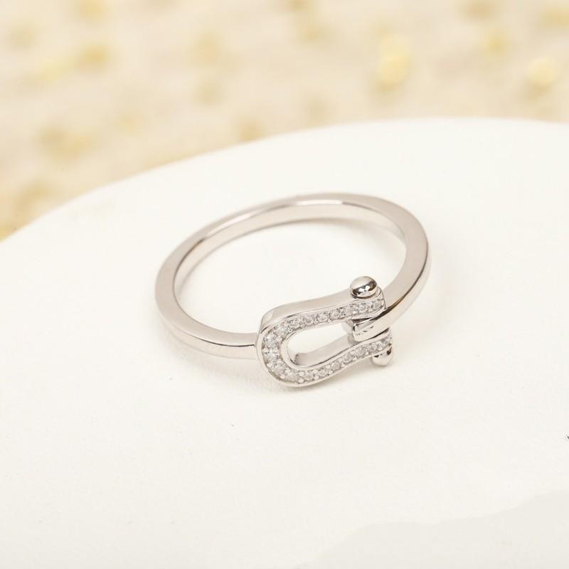 Anillo con Hebilla de Herradura Dorada V para Mujer Nicho de Gama Alta Anillo de Pareja Anillo Dedo Índice Joyería para Hombres y Mujeres