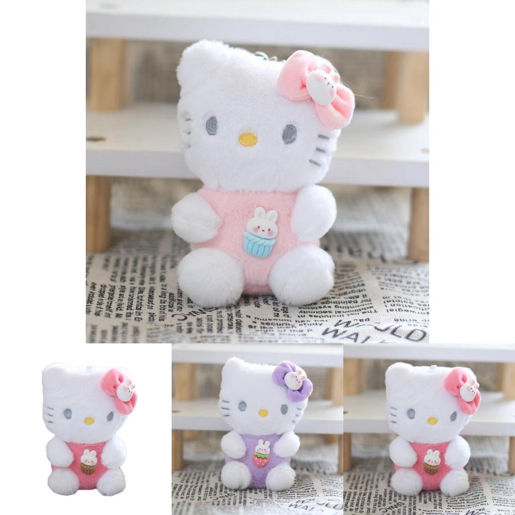 Popular Katie Cat Hanging Toy Fluffy Short Plush Kitten Doll Keychain Decorative Bag Accessory Characters)