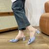 Fashion Women 2025 High-Heeled Shoes Lady Shallow Pointed Toe Ladies' Slippers Thin Cover Pumps Slides Heels Shoes Woman