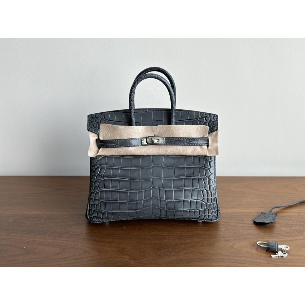 Kazilan 25cm Schrittlänge Platin Krokodillmuster vielseitig klassisch High-End Damenhandtasche