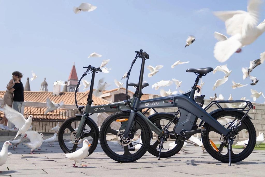 DYU T1 Electric Bicycle 36V 10Ah Battery, 250W Motor, 20 Inch Tires, Range 55km, Max Speed 25km/h, Foldable E-Bike
