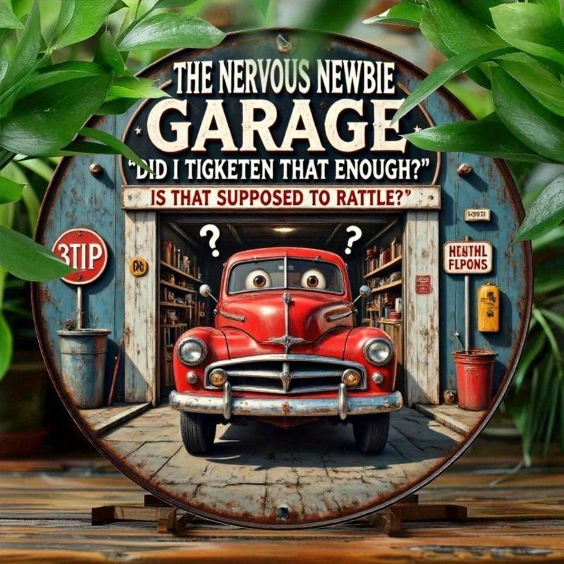 Metal Round Wall Sign 8x8 Inch Summer Home Door Decor Rustproof Outdoor Gift