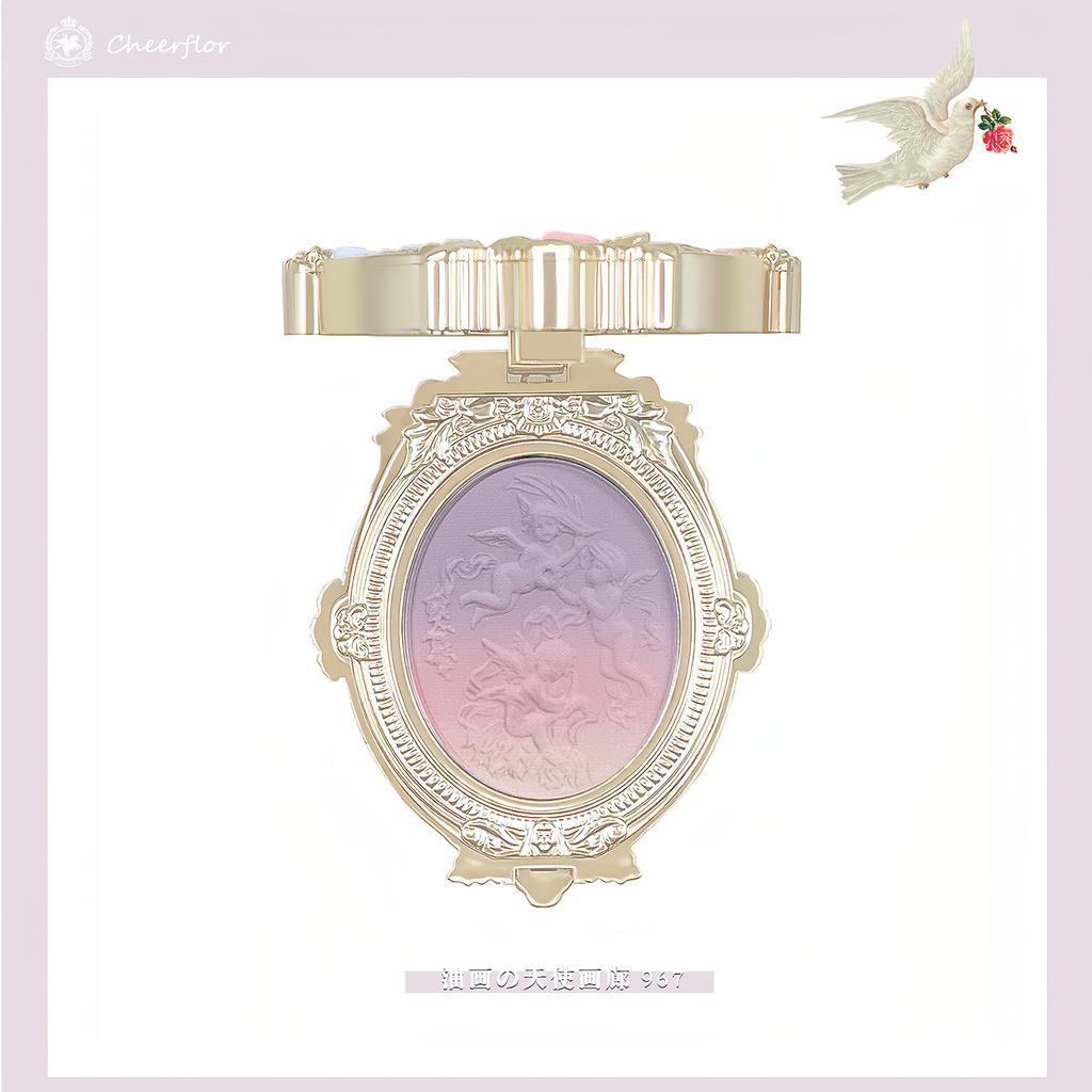 Cheerflor Blush Angioletto Goffrato Senza Cruelty Powder Blusher Contouring Viso per un Finish Opaco per Donne