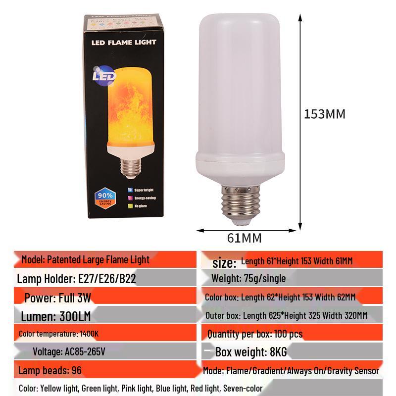 LED-Fackel-Glühbirne mit Schwerkraftsensor für Halloween-Außendekoration