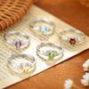 Heart Shaped Natural Crystal Ring S925 Sterling Silver Niche Open Ring Topaz Women Jewelry