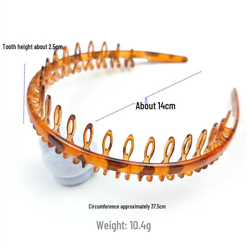 Women's Non-slip Black Headband with Teeth for Face Washing & Facial Masks