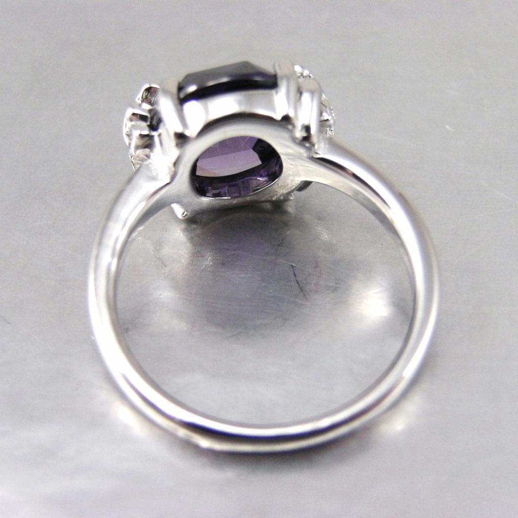 Purple 'Scarlett' Silver Ring