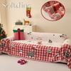 Christmas Sofa Cover Towel Festive Atmosphere Sofa Cushion All-Cover Chenille Sofa Covers Cloth Multifunctional Decor Blanket