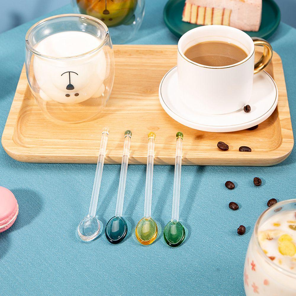 Ice Cream Heat-Resistant Stirring Tool Transparent Coffee Scoop Scoop Stirrer Teaspoon