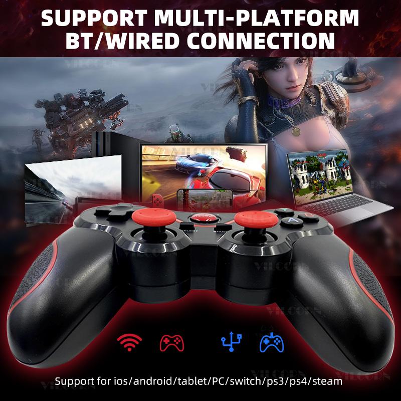 X3 Wireless Mobile Gaming Controller for IOS/Android/Tablet/PC/Switch/PS3/PS4/Steam Gamepad BT3.0 Joystick With Box Holder
