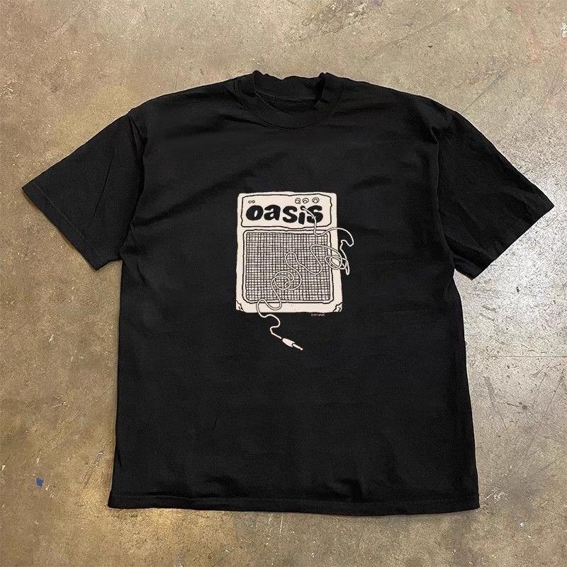 

Oasis Band s Rock, Hip-hop, Niche Design, Casual Short-sleeved T-shirts for A Couple on Instagram 4XL