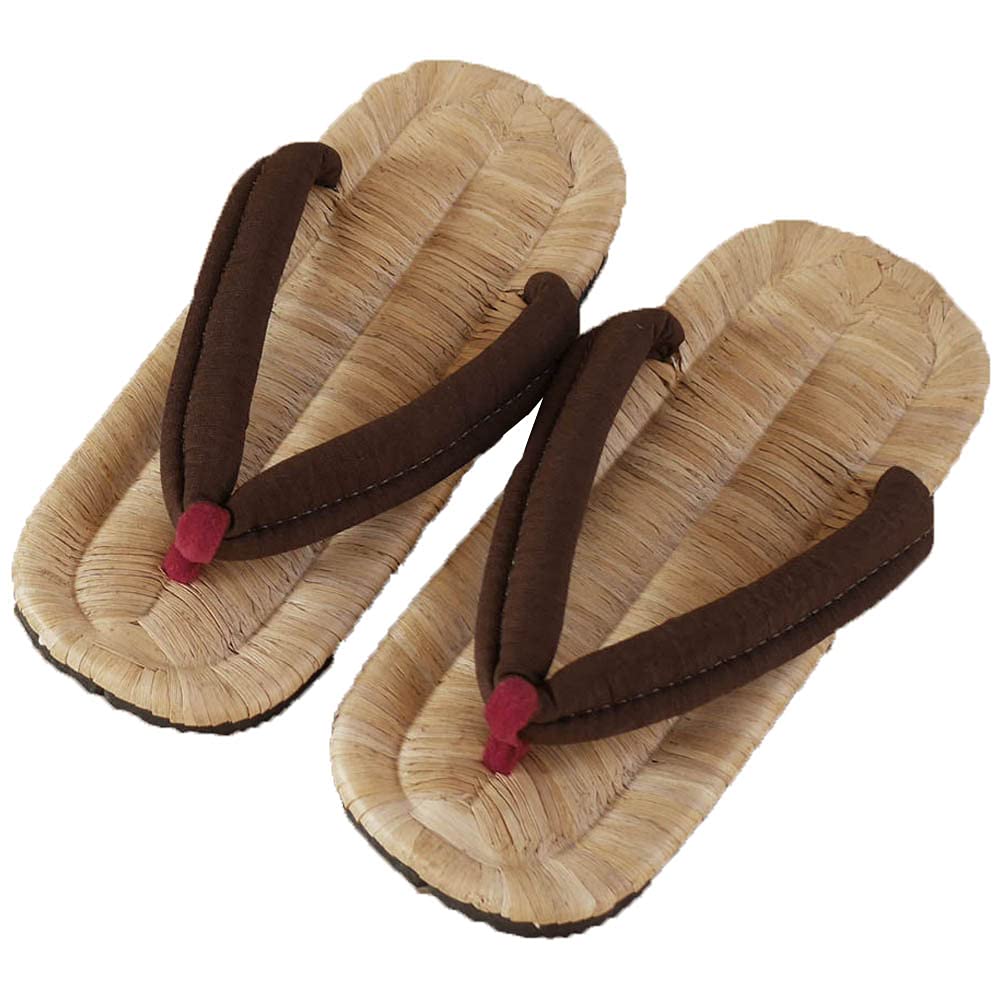 Medium Bamboo Bark Made in Handwoven in Yamagata Naturally Recommended for Barefoot Natural Indoor Use Excellent Fit [AI] [hanao Brown] Slippers,