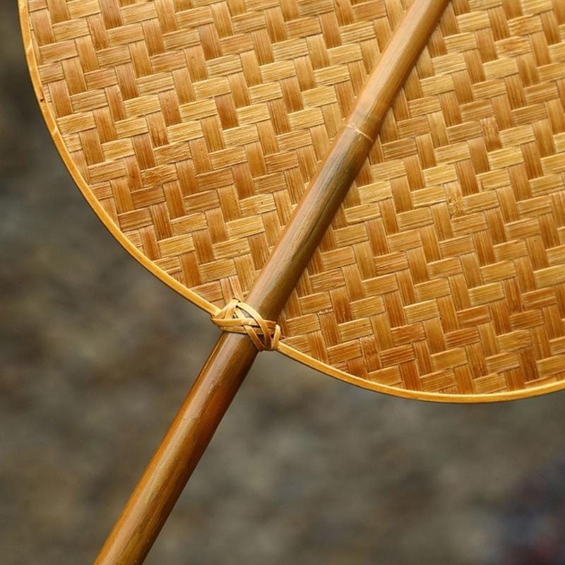 Handcrafts Bamboos Woven Fan Lightweight Cooling Fan for Summer Cooling Paddles and Weddings Parties Home Decors Gift