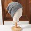 Women's Versatile Diamond Pattern Cashmere Knit Hat - Warm, Fashionable Winter Accessory