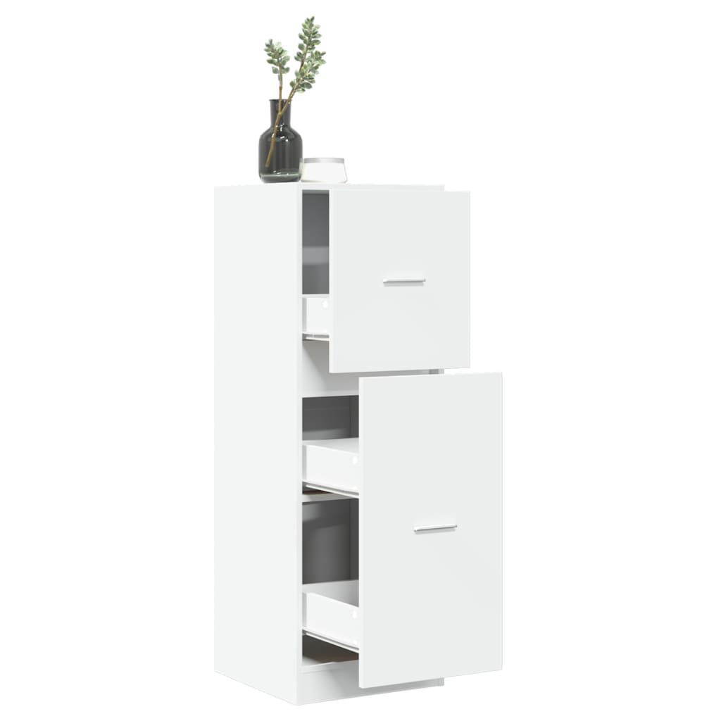 Vidaxl Szafka Apteczna, Biała, 40X41X118 Cm, Materiał Drewnopochodny