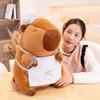 Chef Capybara Plush Toys Cartoon Cute Kapibala Capybara Plush Toy Chef Holdind Bread Ugly Cute Doll for Accompany Toys Gifts