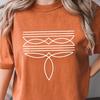 Western Shirt Boot Stitch Design Comfort Colors Shirt, Country Rodeo Outfit T-Shirt, 30th Birthday Gift For Her Cowgirl Women Oversized Tee