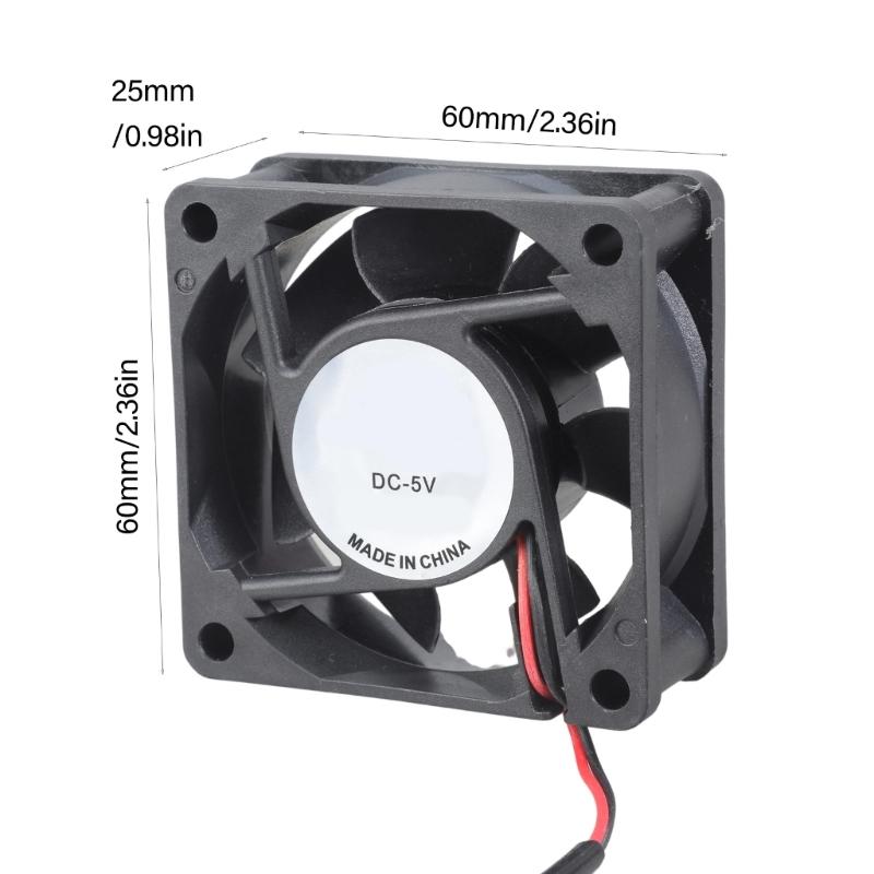 Router Cooling Fan PC TV Box Quiet 5V USB Power 60mmx60mmx25mm Cabinet Cooling Fan 60MM Protective Net Replacement