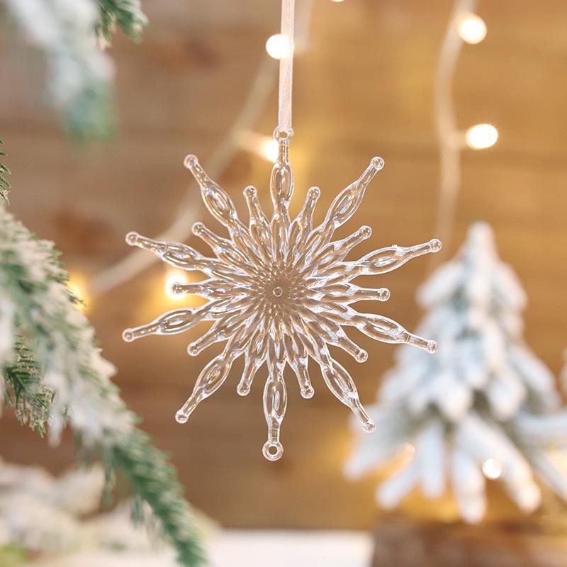 Hot-Selling Acrylic Snowflake String Icicle Christmas Tree Decor