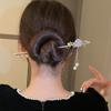 Tassel Hair Fork Rose Tassel Headwear Pearl Flower Rose Hanfu Hairpin Rose Hair Stick  Lady/Girls