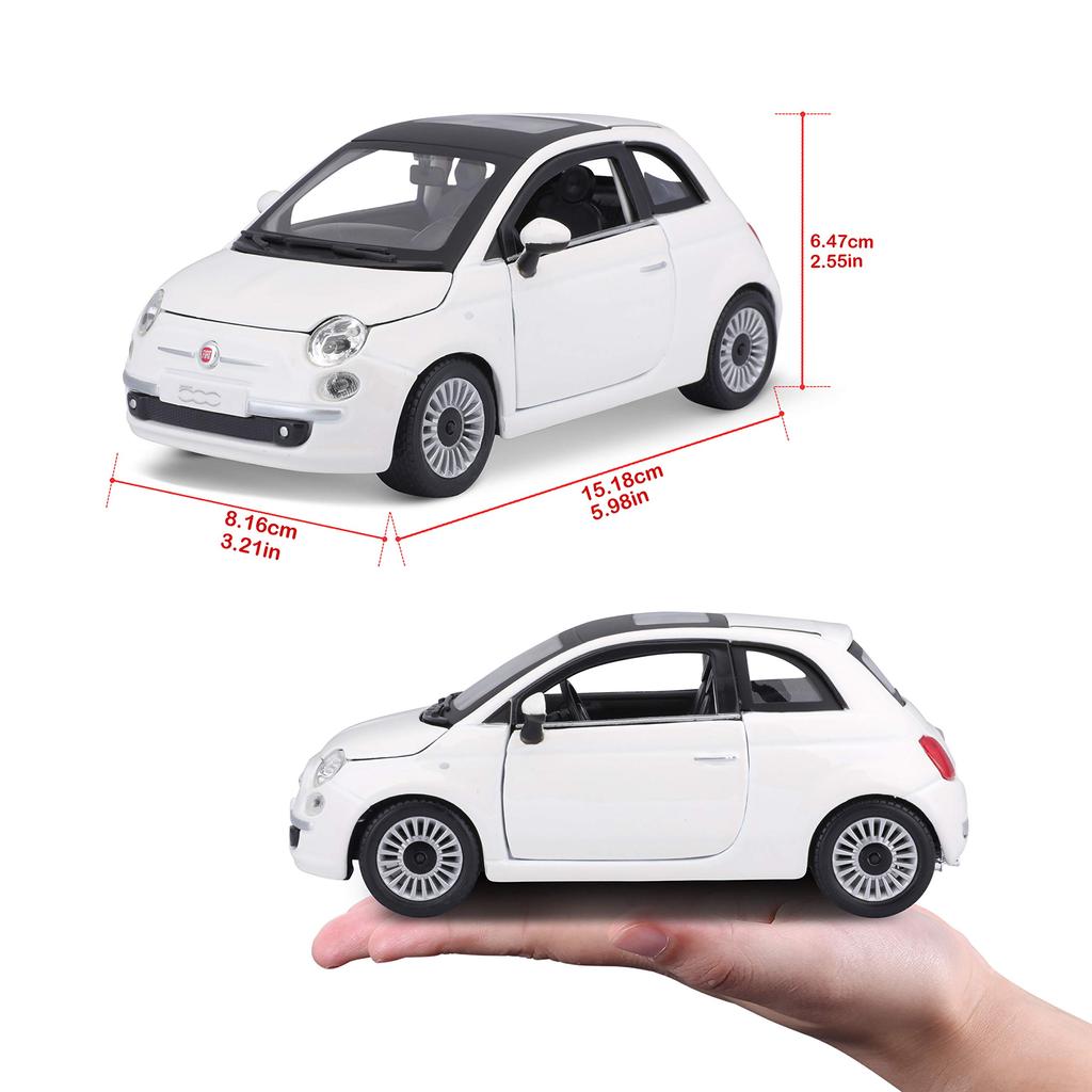 Blargo Fiat Mini Car FIAT 500 2007 1/24 (White) [Item]