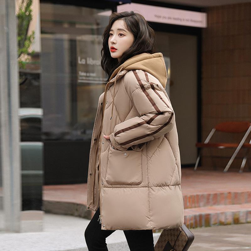 New Winter Small Fake Two-piece Cotton-padded Jacket Thickened Cotton-padded Jacket Trendy