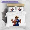 Lamine Yamal Football Graphic Bedding Set,Cozy Bed Linen for Teen Boys Bedroom Decoration,Perfect Birthday Gift,Washable Duvet Cover with Pillowcases,