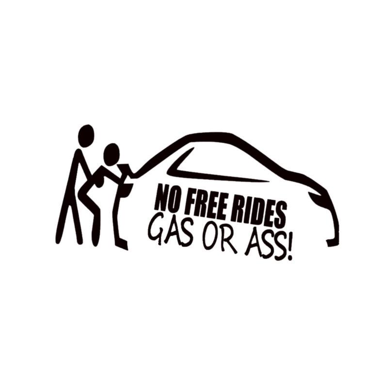 Carri a Gas o d'Asino Non Ricevono Passaggi Gratuiti su Divertenti Adesivi Vinilici per Paraurti Euro per Styling Finestrini